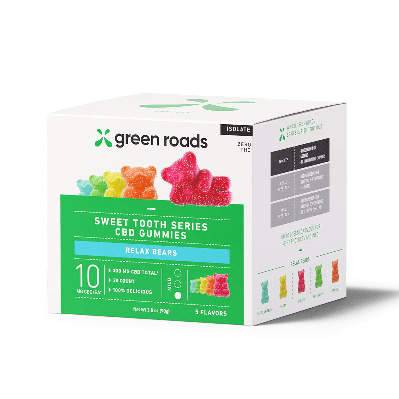 Green Roads, CBD Relax Bears, 300mg, 30 gummies UPC 083351767334 | HiLife Vitamins